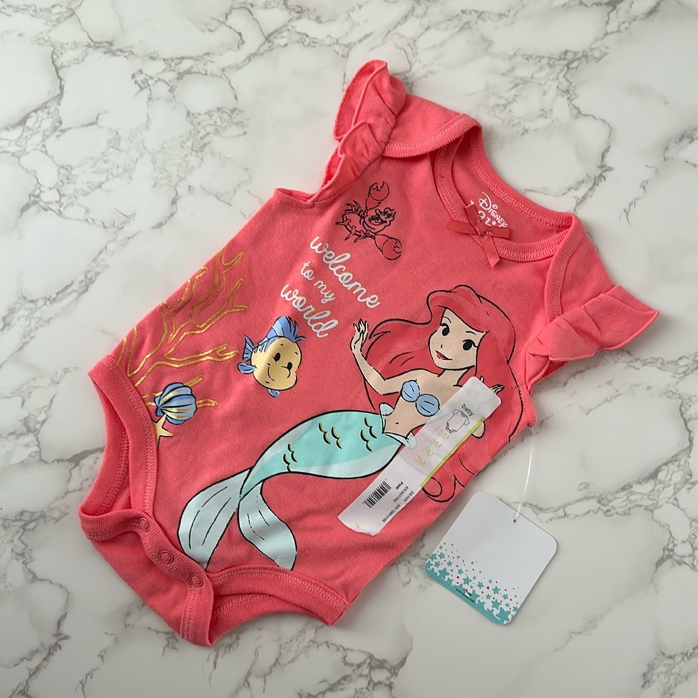 Little Mermaid NWT Pink One Piece 3m // Salmon Pink Color